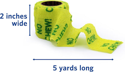 PetFlex No Chew – Flexible Self-Adhering Elastic Bandage for Wound Care – First Aid Wrap for Small Animals Like Dogs, Cats, and Other Pets - 2 inch, 6 Rolls