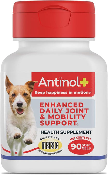 Plus, Mobility, Hip, and Joint Supplement for Dogs, Green-Lipped Mussels and Krill Oil - Dog Joint Supplement, Better and Faster Than Glucosamine and Chondroitin, 90 Soft Gels
