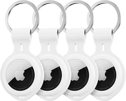 4 Pack for Airtag Case Holder Keychain Silicone for Apple Air Tagholder Waterproof for Air Tags Cover Key Ring Accessories GPS Item Tracker for Luggage Suitcases Pet Dog Cat Collar Bike Keys Car Kids