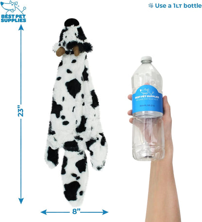 Best Pet Supplies Squeaky Dog Toys with Soft Durable Fabric for Small, Medium and Large Pets Interactive Toy for Indoor Play, Supports Active Biting and Play - Large (Hare, Sheep, Cow, Pig, Penguin)