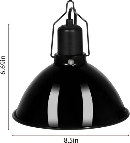 DXOPHIEX 8.5inch Dome Reptile Heat Lamp Reptile Light Fixture UVB Light Fixture Max 150W for Bearded Dragon, Turtles, Snake and Lizard Terrarium