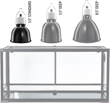 Reptile Light Fixture, 5.5'' Standard Dome for Reptile Basking Bulb Light/Heat Lamp/Ceramic Heat Emitter, 5.5 Inch Light Dome