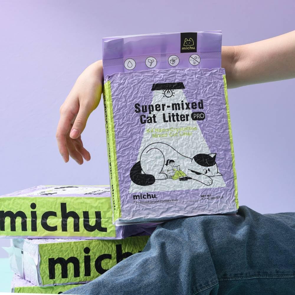 Mixed Tofu Cat Litter, Heavy Duty Flushable Kitty Litter, 5.5Lb/88Oz Original 4 Pack