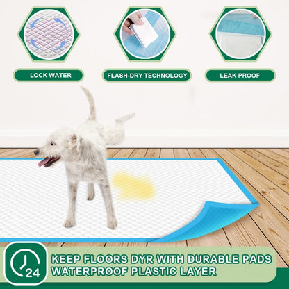 IMMCUTE Puppy Pee Pads 22"x23", 50 Count, Super Absorbent Leak-Proof Disposable Dog Training Pads for Puppies, Adult Dogs Cats & Other Pets Potty Piddle Pads for Crate, Kennel & Indoor/Outdoor Use