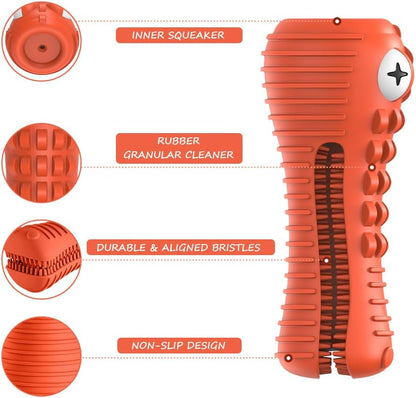 Dog Toys for Aggressive Chewers Large Medium Breed, Indestructible Dog Toothbrush Chew Toys, Squeaky Interactive Tough Extremely Durable, Dogs Toys to Keep Them Busy