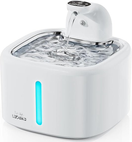 Cordless Cat Water Fountain 4000mAh 45 Days Use-3.5L Large Capacity Automatic Pet Fountain with Smart Sensing Modes, Ultra Quiet <30dB Pump, Pro Filtration System, Easy to Clean -TWCP01