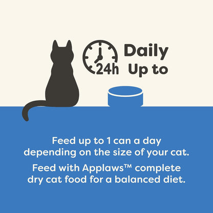 Applaws Natural Wet Cat Food in Broth, Limited Ingredient Canned Wet Cat Food, No Additives, Made with Natural Ingredients, Tuna Fillet & Crab in Broth (24 x 5.5oz Cans)
