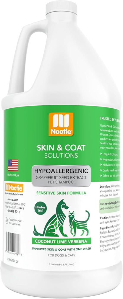 Nootie - Pet Shampoo for Sensitive Skin - Revitalizes Dry Skin & Coat - Natural Ingredients - Gentle Dog Shampoo - Cleans & Conditions