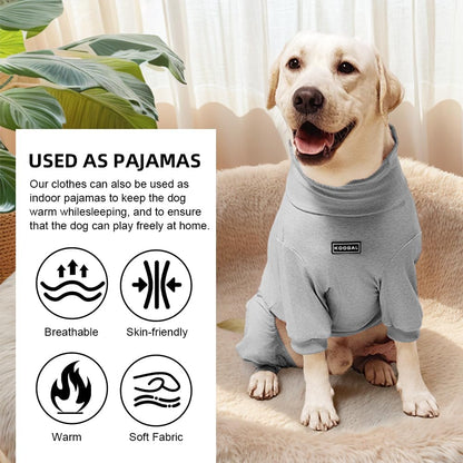 Dog Pyjamas PJS Sweater Clothes and Home Clothing Suitable for Large to Giant Breeds of Dogs, Dog Surgery Recovery Suit, Extra-Large Stretch Fabric, Four-Legged Clothes(Thin Gray, 6XL)