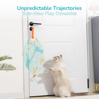 Interactive Cat Toys for Indoor Cats,Rechargeable Automatic Concealed Cat Feather Teaser,Motion Activated Enrichment Toys for Indoor Bored Adult Cats(Color)