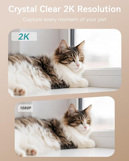 ZUMIMALL Pet Camera Indoor, 5G/2.4G WiFi Camera for Dog/Cat with Laser Toy, 3MP Pet Security Cameras with Phone App, 2-Way Talk, Auto Tracking, Pet/PIR/AI Detection, Privacy Protect, Alexa/ONVIF/Cloud