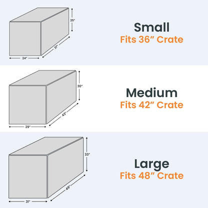 4Knines Quilted Dog Crate Cover – Heavy-Duty, Water-Resistant Fabric for Indoor/Outdoor Use – Durable Travel Cage Cover for Training, Weather Protection – Fits 48-Inch Crates – Grey
