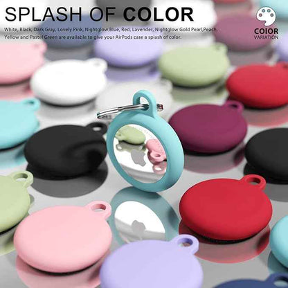 oakxco for Airtag Keychain Silicone, Airtag Holder with Key Ring, Air Tag Cover Cute Accessories for Kids, Luggage, Car Dog Collar, Car, Compatible with Apple Airtag Case Waterproof Tracker, Teal