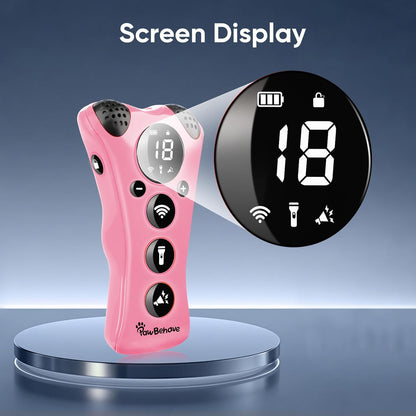 Ultrasonic Dog Bark Deterrent Device –10-Level Adjustable Anti Barking Trainer with Flashlight, Strobe, E-Clicker(18 Whistle Sounds)–No Shock, Collar-Free Dog Behavior Correction Devices