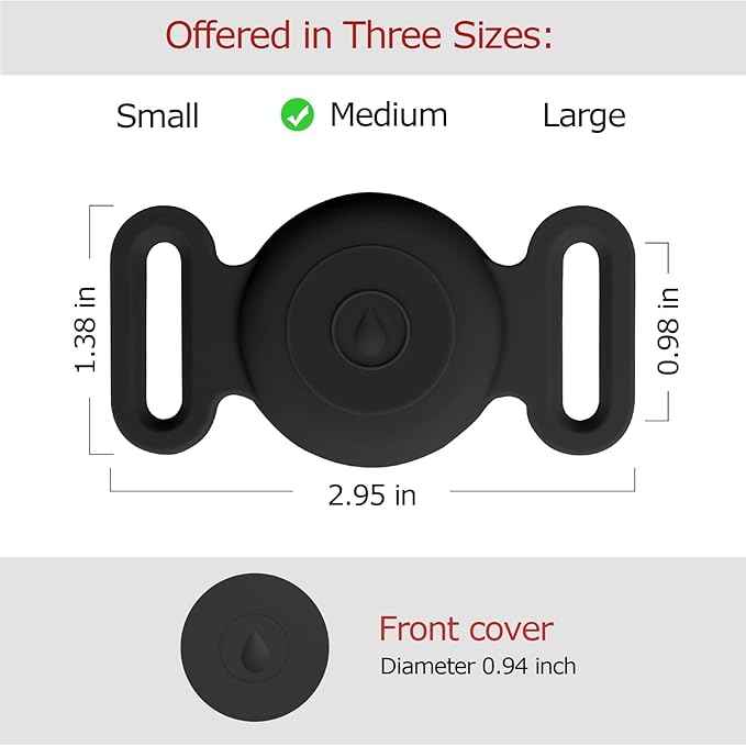 Dog Safety Pendant, Collar Holder for AirTag 2nd & 1st Gen, Pet Tracker Accessory for Dog GPS Tracking, Durable Silicone, Waterproof & Shock-Resistant, Anti-Scratch Anti-Loss (Pink, Medium)