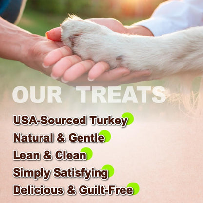 AFreschi Turkey Tendons for Dogs, USA-Sourced, Healthy Dog Treats, Rawhide-Free Puppy Chews, Long Lasting, All Natural, Hypoallergenic Dog Treats, Classic Series, Sliced, 3.5 oz Pack