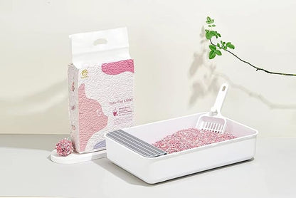 Tofu Cat Litter, Direct to Toliet, Natural and Biodegradable,Quick Clumping and Low Track, Dust Free, Strong Deodorizer with Maximum Water Solubility (6lb×4bags)