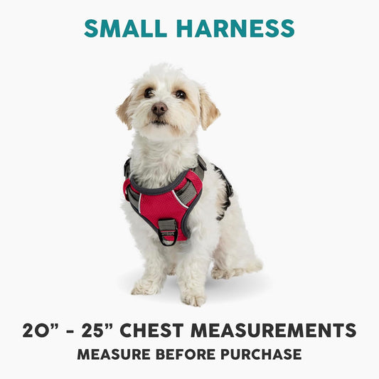 Embark Adventure Dog Harness, Reflective Trim No Pull Dog Harnesses for Small Sized Dogs - Military Grade Nylon, Front Clip with Gel Lined Handle.