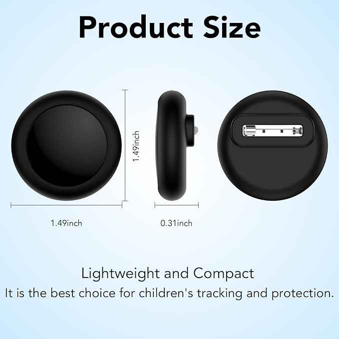 for AirTag Holder for Kids, Compatible with Apple AirTag 1 & 2nd Gen, 4-Pack Waterproof Hidden Air Tagholder with Safety Pin Discreet Toddler Airtag Clip for Clothing, Backpack & Dog Collar