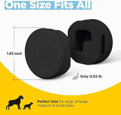 3-Pack Waterproof Airtag Holder Dog Collar - Soft Silicone, Durable, Lightweight, Tear Resistance Holder - Fits Most Collars