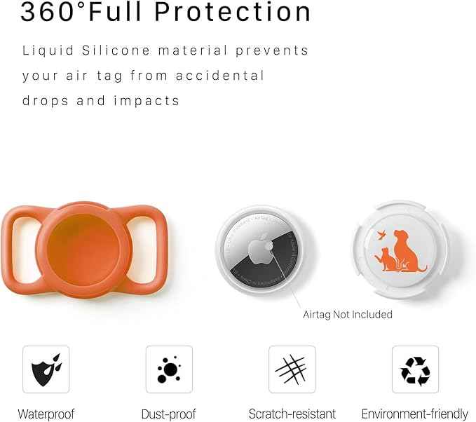 Compatible with Holder Airtag for Dog Collar with Apple Case Waterproof