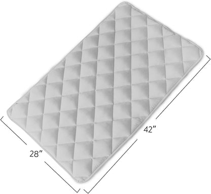 Magik & Kover Dog Crate Pad 2 Pack (42" x 28"), Soft Dog Crate Mat with Anti-Slip Bottom, Machine Washable Kennel Pad, Fits 42 Inch, Grey
