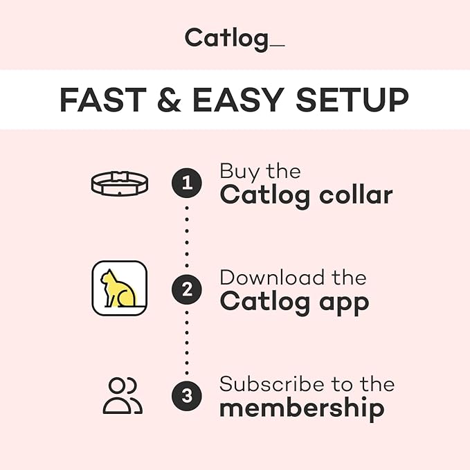 Health Tracker for Cats - Smart Cat Collar with Safety Breakaway Buckle for Indoor Cats, Wellness Alerts, Real-time Monitoring (White×Yellow,S)