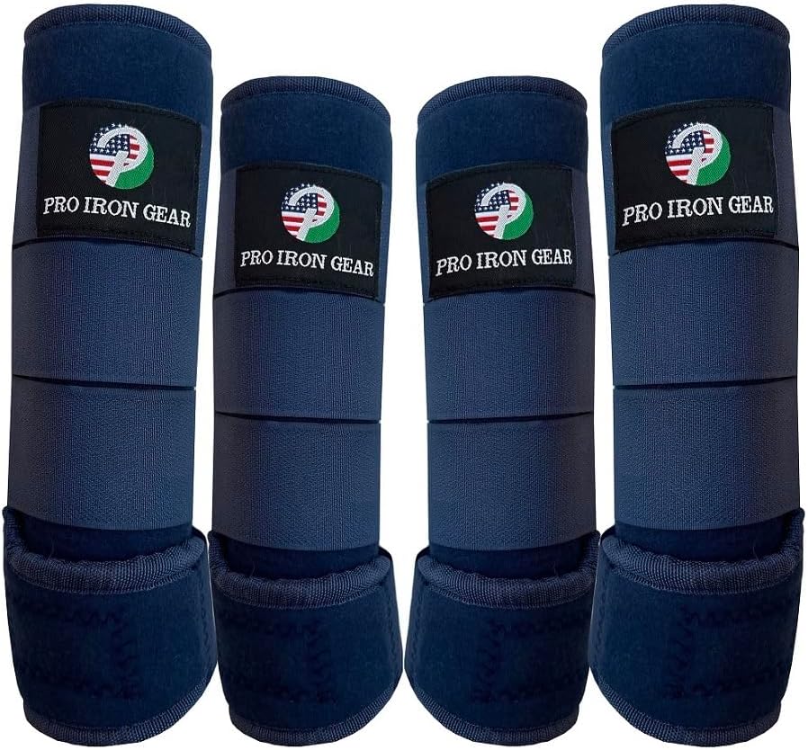 Horse Medicine Brushing Boots Leg Wraps Protection Gear Set of 2 and Set of 4 in 14 Colors