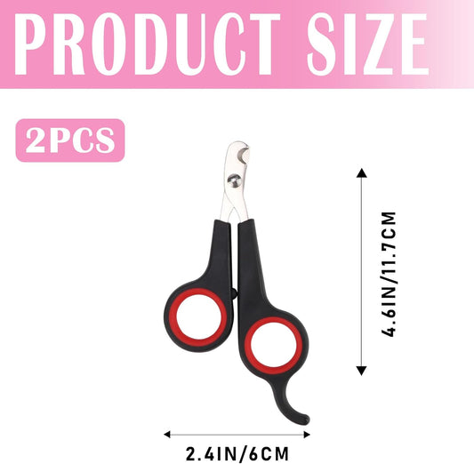 Pet Nail Clippers Grooming Tool Nail Scissors Clipper Nail Trimmers for Small Animals Pet Bird Parrot, 2.4x4.6 Inch