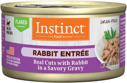 Instinct Flaked Entrée Wet Canned Cat Food - Rabbit, 3 oz. Cans (Pack of 24)