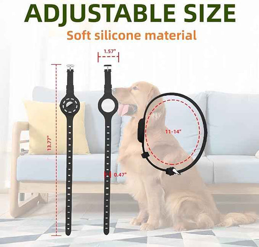 Locator Protector Silicone Luminous Collar Adjustable Loss Prevention Eye-catching Pet Collar for Cats and Small Dogs(Luminous Green)