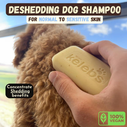 Deshedding Dog Shampoo Bar for Shedding Control, Natural Ingredients with Coconut Oil & Shea Butter | No Plastic Waste, Vegan, 9 - Value Pack