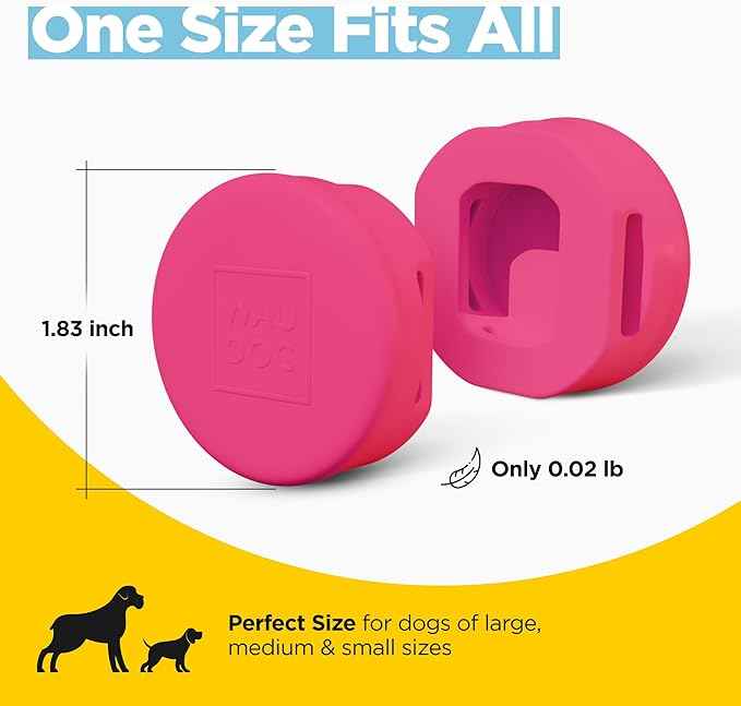 3-Pack Waterproof Airtag Holder Dog Collar - Soft Silicone, Durable, Lightweight, Tear Resistance Holder - Fits Most Collars