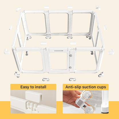 Clear Dog Play Pen, Acrylic Dog PlayPen for Puppy Cat Rabbit, Easy Assemble Pen, Preferable Small Cage, 23.6" H, 8Pcs