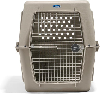 Petmate Ultra Vari Dog Kennel - Portable Crate for Extra Large Dogs 90-125 lbs - Airline-Friendly - Heavy-Duty Plastic Shell - For Home and Travel - Made in USA - 48 Inches - Taupe