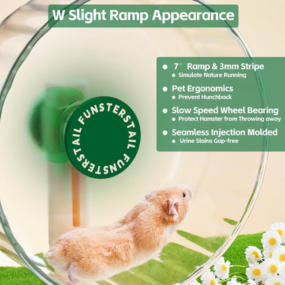 Super Silent Hamster Wheel 10.4 Inch, Magnetic Large Rat Wheel for Chinchilla, Gerbil, Guinea Pig, Cat, Mouse, Sugar Glider and Dwarf, Syrian Hamster Accessories (Avocado Green)