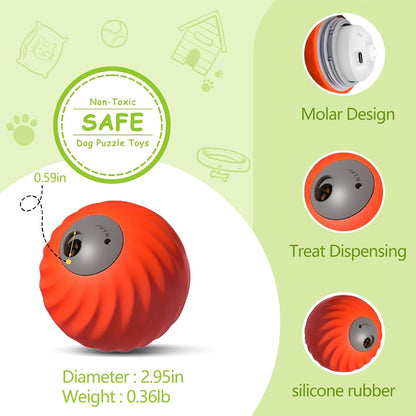 Interactive Cat Ball Toys- 2025 New Bouncing Slow Feeder, Durable Motion Activated Rolling Ball Toys for Dogs Cat to Keep Them Engaged Busy