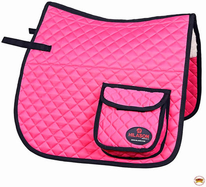 HILASON Western Horse Luxury Quilted Saddle Pads with Pockets | Pad