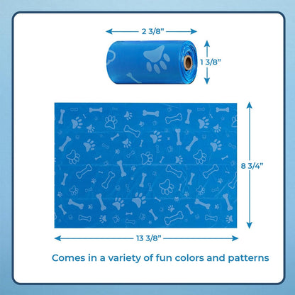 Best Pet Supplies Dog Poop Bags (900 Bags) for Waste Refuse Cleanup, Doggy Roll Replacements for Outdoor Puppy Walking and Travel, Leak Proof and Tear Resistant, Thick Plastic - Assorted Colors