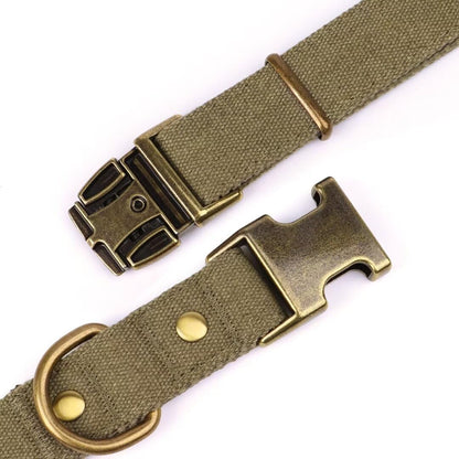 PET ARTIST Dog Collar for Large Dogs, Soft Padded Premium Nylon Dog Collar with Quick Release Metal Buckle, Durable & Adjustable Pet Collars for Boy Gifts, Green, L (Fit 15-22")