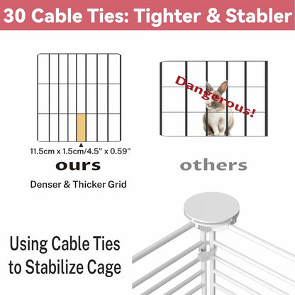 Small Guinea Pig Cages Indoor, C&C Chinchilla Rat Cage Rabbit House on Wheels with Tray