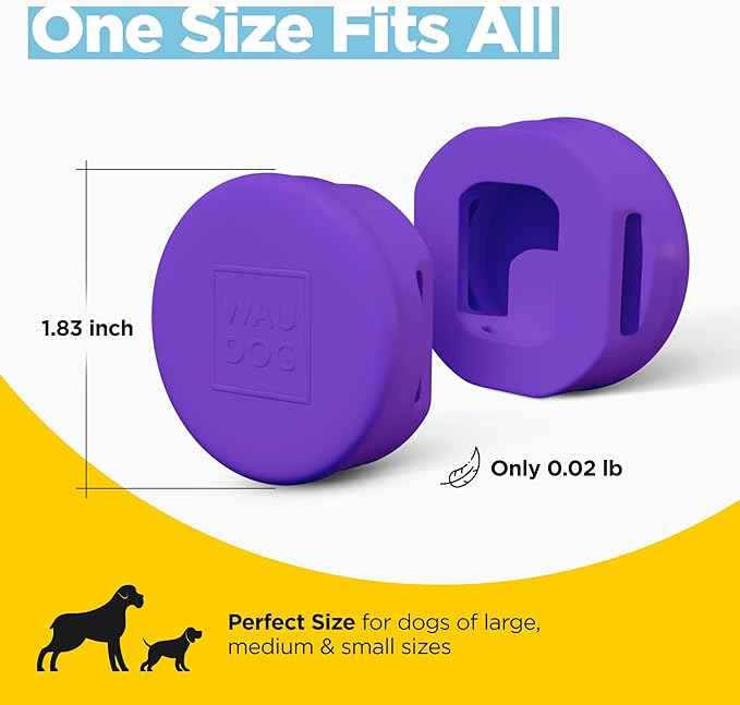 3-Pack Waterproof Airtag Holder Dog Collar - Soft Silicone, Durable, Lightweight, Tear Resistance Holder - Fits Most Collars