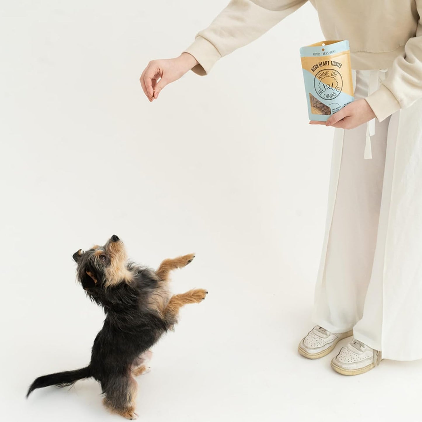 Winnie Lou The Canine Co. Freeze Dried Bison Heart Tidbits - Single Ingredient, Human-Grade, No Artificial Flavors or Fillers, Perfect for Training (Pack of 1)