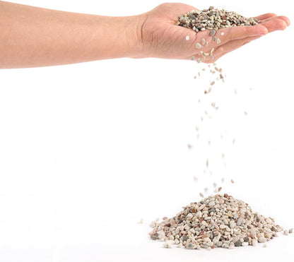 LANDEN Betanu Aquascape Sand for Aquarium Landscape, Natural Cosmetic Gravel, Granite Sand, Fish Tank Decorative Sand, Coarse Sand for Plants, Small Pea Gravel, Light Colored Gravel 3-5mm 2L (7lbs)