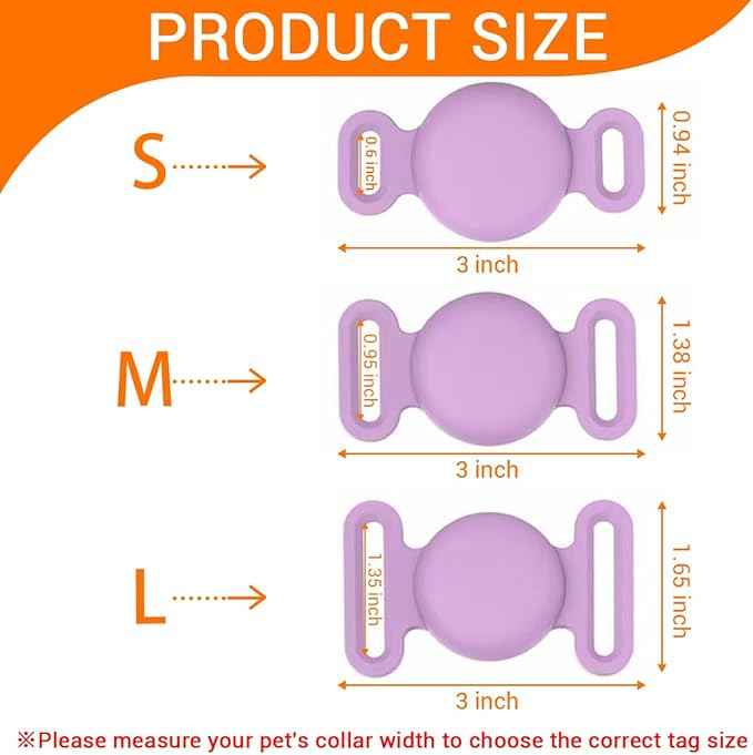 Personalized Waterproof Holder for Airtag Dog Collar Custom Name Phone Number Address Soft Full-Body Protective Silicone Air tag Cover for Pets Cats Anti-Lost Secure Lock for GPS Tracking, 18 Colors