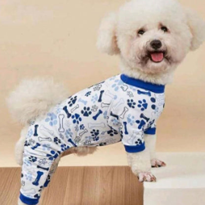 Vet-Approved Dog Pajamas Pjs Onesie for Medium Dog Clothes - Lightweight Soft Stretchy Puppy Costume - Certified Hypoallergenic Comfort Anxiety-Reducing (Blue, XL)