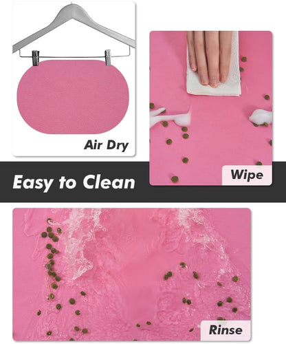 Absorbent Dog Food and Water Bowl Mat - Quick Dry, No Stains Feeding Mat for Messy Drinkers - Pet Supplies Accessories