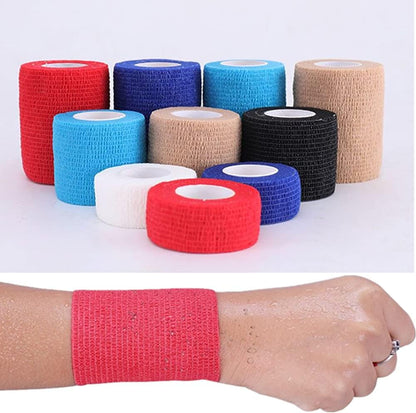 6 Pack 3" x 5 Yards Self Adhesive Bandage Wrap Breathable Cohesive Vet Wrap for Pets, Elastic Self-Adherent Tape for Sports, Wrist, Ankle (Mixed Colors)