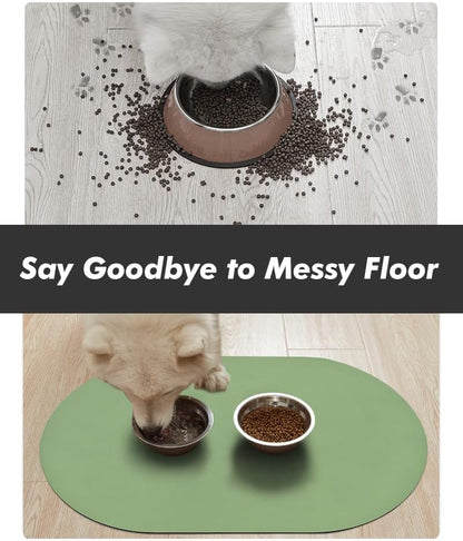 Absorbent Dog Food Mat-Dog Mat for Food and Water Bowl, Quick Dry Pet Food Mat, No Stains Cat Feeding mat, Cat Accessories Pet Supplies Mat for Messy Drinkers