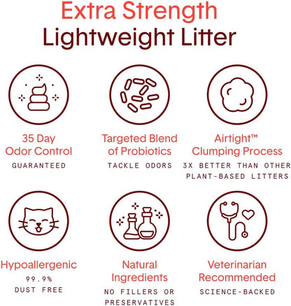 Boxie® Extra Strength Cat Litter, Lightweight 35-Day Odor Control, Clumping, 16.5lb